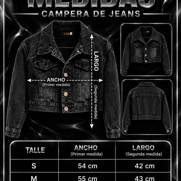MEDIDAS CAMPERA JEANS
